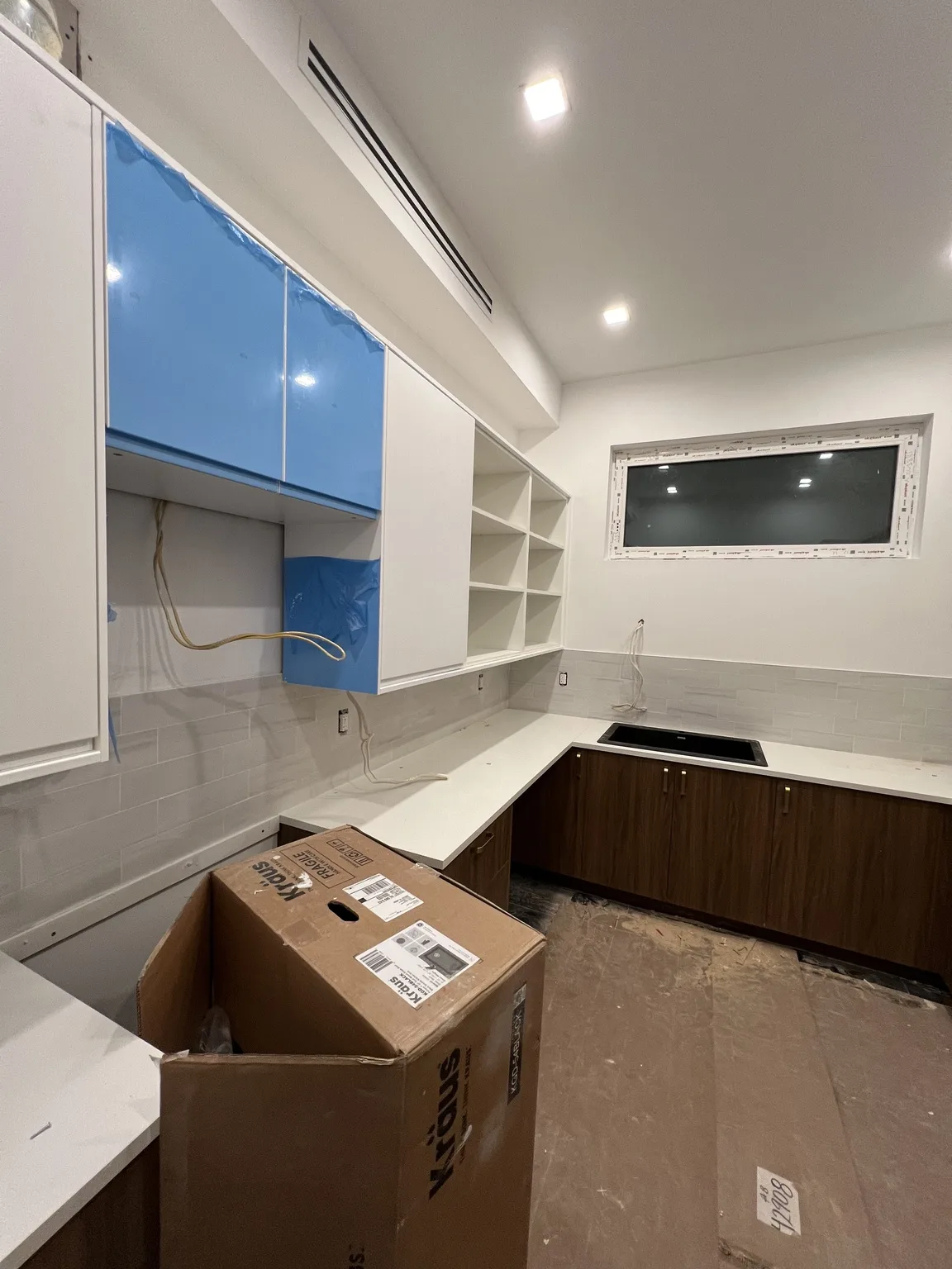 Grey Flat-Panel Modern Kitchen — Full Kitchen Install by Kitchen Installers