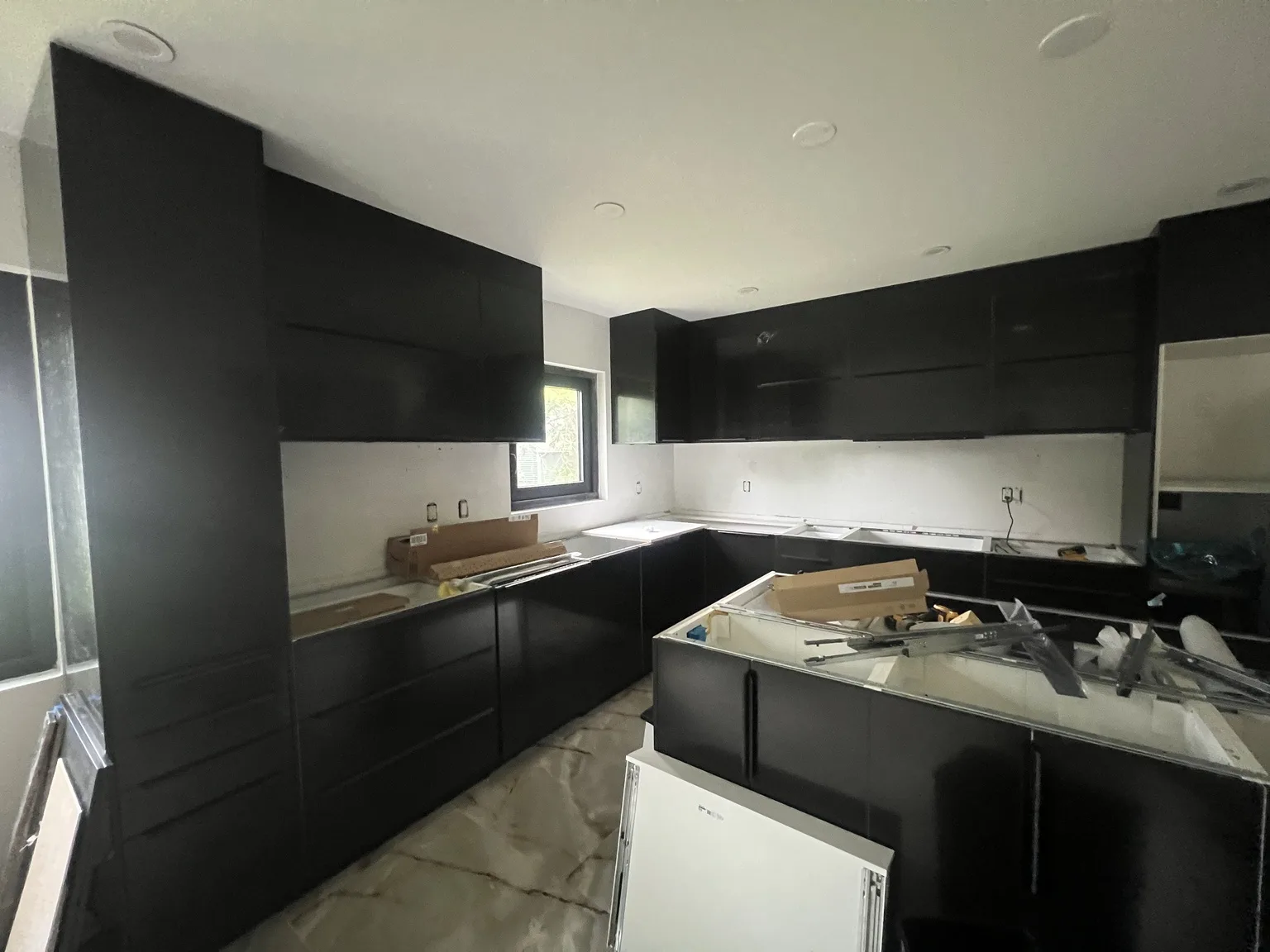 IKEA kitchen installation near Bronx, NY — Modern Black Cabinet Kitchen