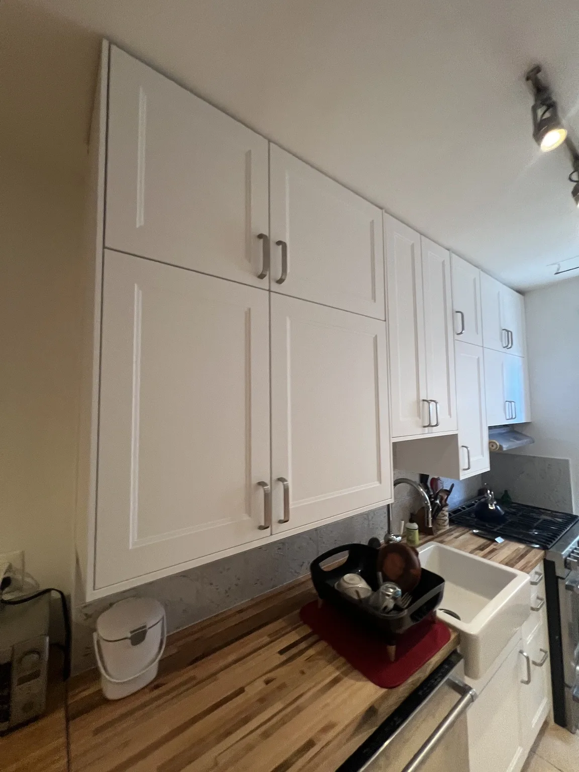 IKEA kitchen installation near Elizabeth, NJ — White Shaker Galley Kitchen