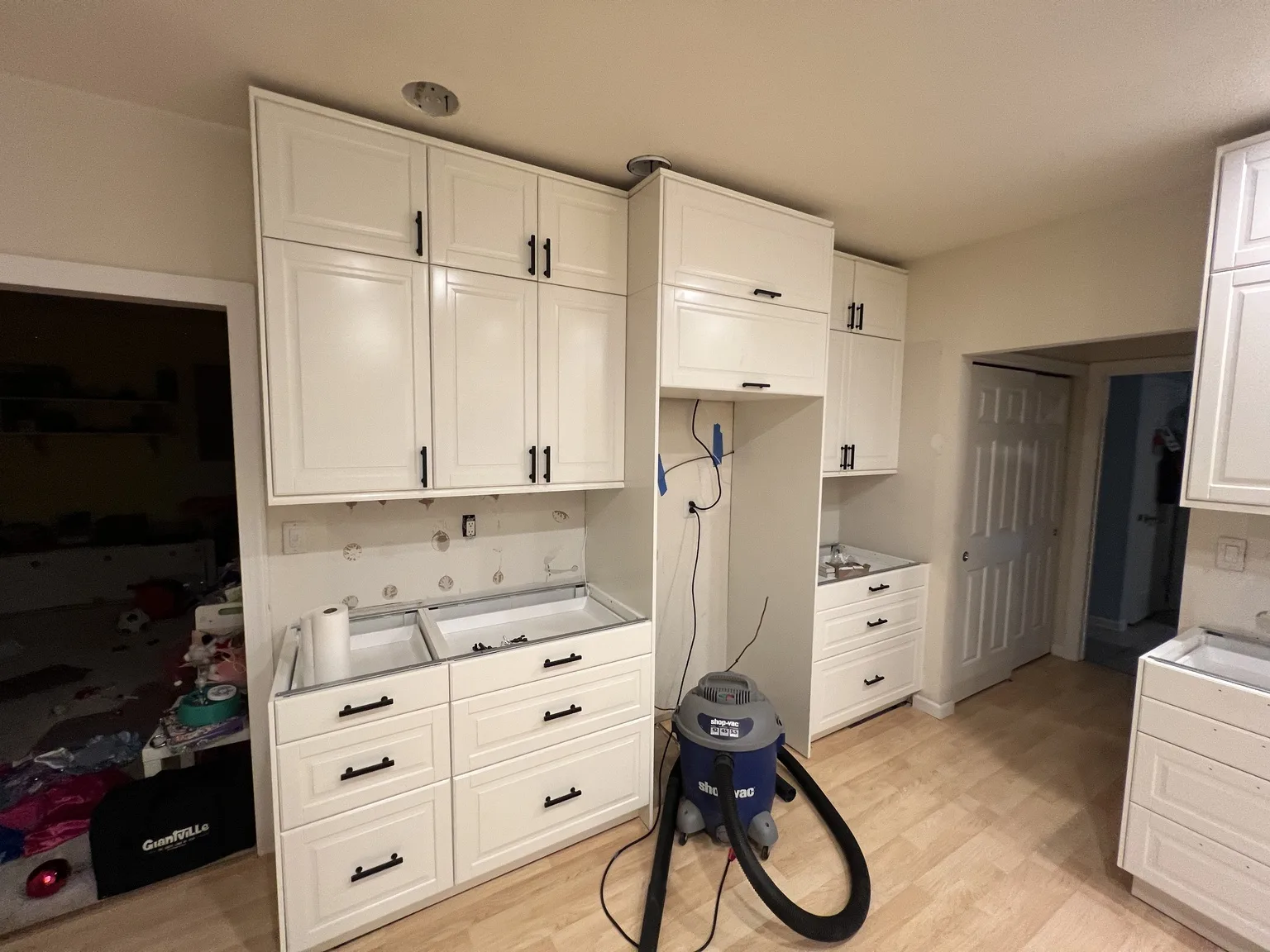 IKEA kitchen installation near Queens, NY — White Shaker U-Shaped Kitchen