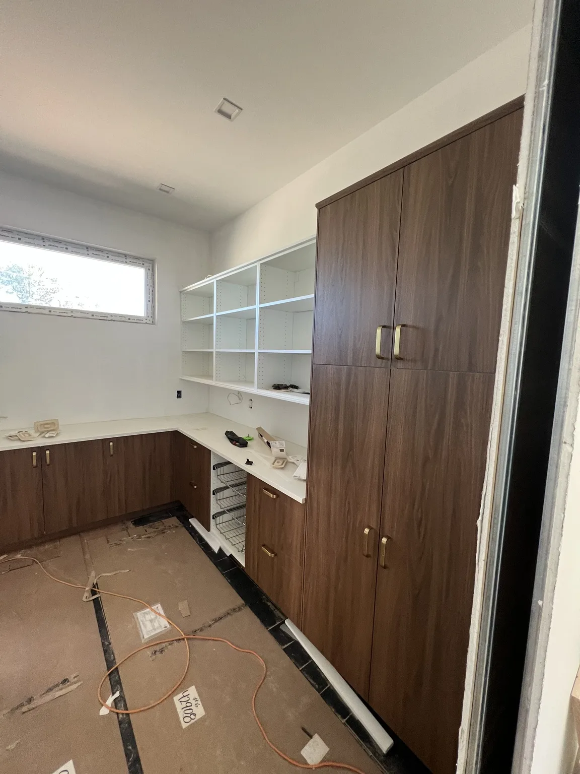 Two-Tone Walnut & White Kitchen