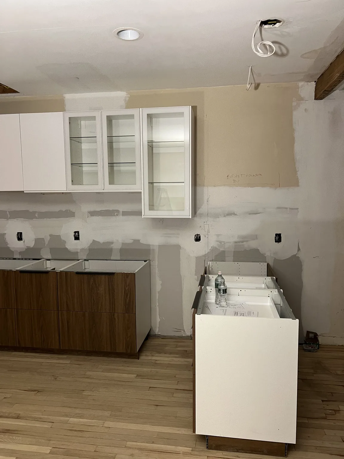 White Cabinets with Glass Doors